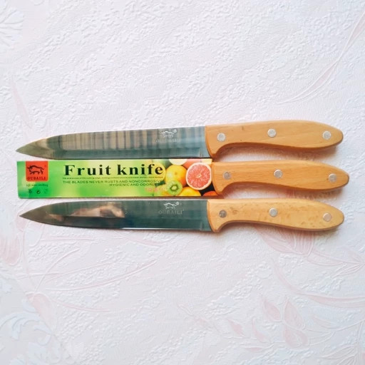 چاقو میوهخوری مدل Fruit Knife | تیغه استیل ضدزنگ و دسته چوبی